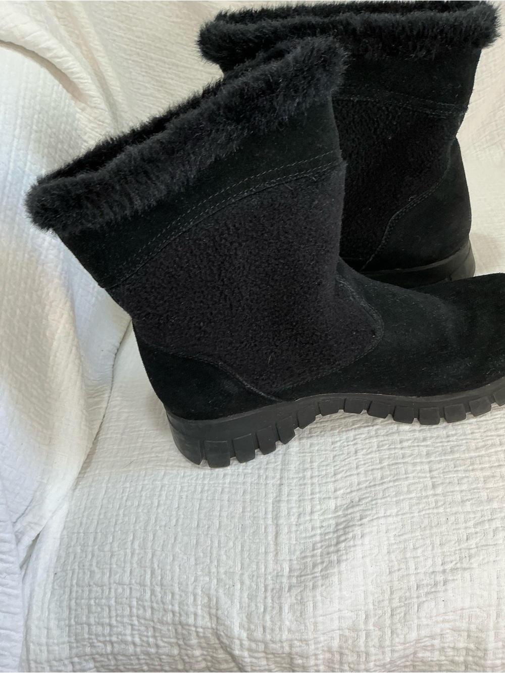 🤎 Sporto Polartec Black Leather Lined Women’s Boots Winter Boots - 9M - Picture 9 of 10